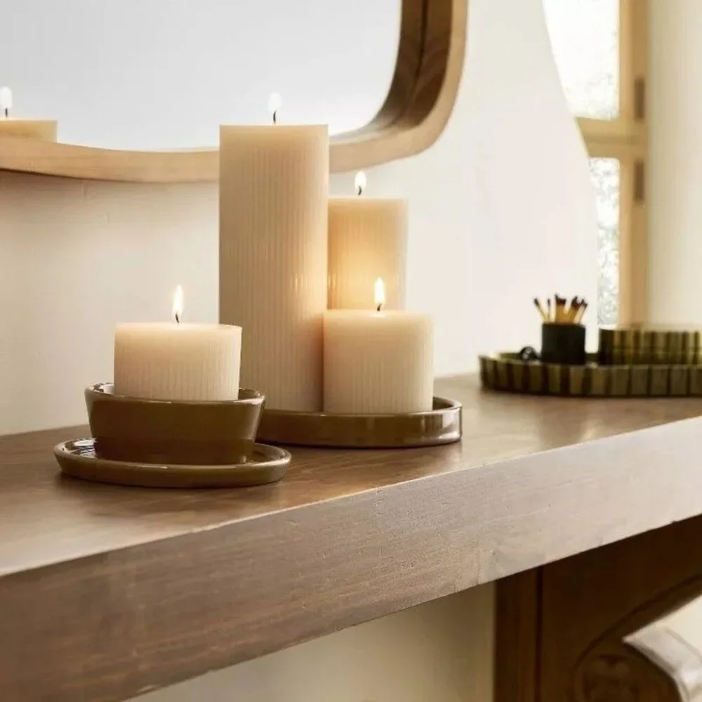 2pc Taper‎ & Pillar Candle Holder Brown – Hearth & Hand Magnolia, Target 2024